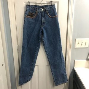 Streets Ahead Women’s Jeans size 4 
Studded Straight Leg High Waisted